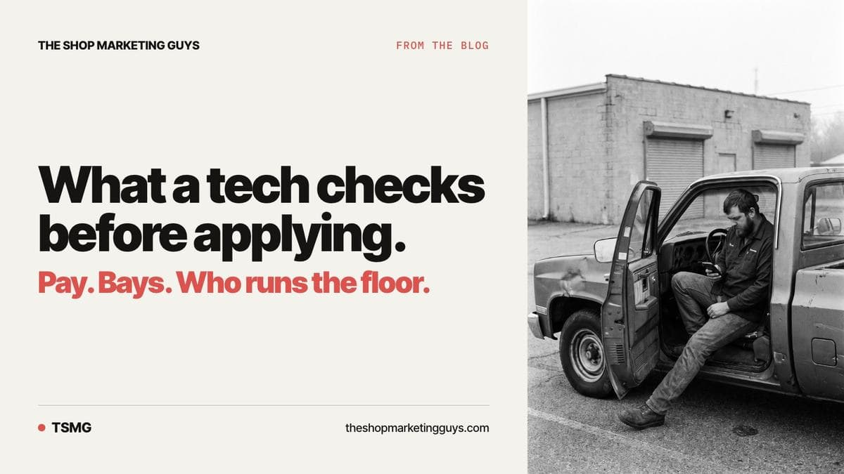 What a technician checks on your shop's careers page before applying